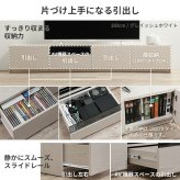 テレビ台 テレビボード ローボード 背面収納TVボード-ロビン クローズタイプ 幅180cm リビングボード 北欧 モダン キャスター付き テレビラック リビング収納 TV台 AVボード 収納 パソコン台 おしゃれ 新生活