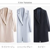 チェスターコート レディース アウター ウール アンゴラ 秋 冬 着丈92cm チェスター コート ウールコート レディースコート シンプル ベーシック フォーマル ビジネス 仕事 通勤 結婚式 テーラード 30代 40代 50代 ギフト プレゼント 6F (08000216r)