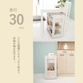 食器棚 キッチン収納 キッチンワゴン 木製 完成品 キャスター付き 天然木 高さ62cm コンパクト 天板タイル付 キッチンラック ダイニングワゴン 収納 調理台 おしゃれ タイル張り 天板 キャビネット 収納家具 キッチンボード 新生活