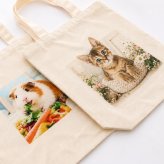 ペット 写真入り トートバッグ 名入れ刺繍｜うちの子 オリジナル マチ付き【送料無料】