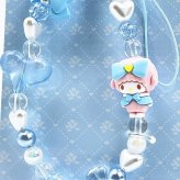 サンリオ マイスウィートピアノ マスコット付きフォンストラップ ブルー キーホルダー スマホ用品 Sanrio