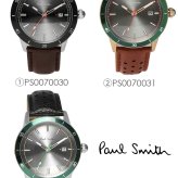 ポールスミス Paul Smith 腕時計 メンズ 革ベルト 43mm レザー クラシック ブランド 人気 ウォッチ ギフト プレゼント グリーン グレー シルバー ブラック ブラウン