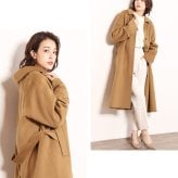ステンカラーコート オーバーサイズ コート ビッグシルエット レディース ベルト付き ブランド Filomo カシミヤ混 ウール ロングコート Wフェイス 一枚仕立て アウター 秋冬 ギフト プレゼント 6F (02000279r)