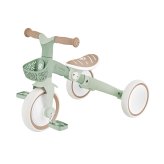 誕生日プレゼント GLOBBER グロッバー ラーニングトライク 3in1 プラスECO 三輪車 手押し棒付き トレーニングバイク キックバイク ペダルなし サドル高さ調整 フリーペダル 工具不要 再生プラスチック SGマーク EN71 体重20kgまで ピスタチオ 男の子 女の子 お祝い ギフト