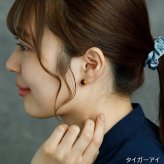 天然石 ピアス ラピスラズリ タイガーアイ オブシディアン【Auruna】 丸玉 8mm つけっぱなし 金属アレルギー対応 ステンレス パワーストーン