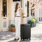 EDGELINK クルーズボックス グリント スーツケース 74-85L キャリーケース 大容量 出張 旅行 使いやすい レディース メンズ ギフト プレゼント ブラック 09146