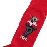 ポロラルフローレン：ROYAL HOLIDAY BEAR SLACK ソックス (レッド)[ソックス/ 男性下着/ メンズインナー/人気ブランド/おすすめギフト/誕生日プレゼント/メンズファッション]