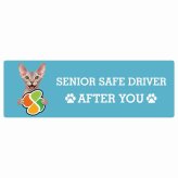 カーサイン 高齢者マーク SENIOR SAFE DRIVER ドンスコイ ステッカー シール 長方形 15x5cm 肉球 日本製 車