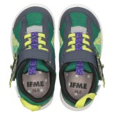 イフミー IFME キッズ スニーカー きょうりゅうくんスニーカー 3E 幅広 リフレクター ベルクロ 面ファスナー ゴム紐 通園 通学 子供靴 男の子 恐竜 20-6320（15.0 - 18.0cm）
