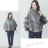 ケープ コート ファー カシミヤ ブレンド ウール 一枚仕立て レディース ブランド Filomo カシミヤ混 ダブルフェイス ポンチョ ジャケット 冬 アウター 秋 大きいサイズ 卒業式 入学式 母 ギフト プレゼント 7F (02000296r)