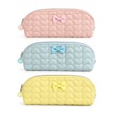 【seju セジュ アンバサダー】ペンケース おしゃれ 高校生 レディース ブランド 大人可愛い ハート リボン キルティング パステルカラー [ アプレベル ペンケース ] かわいい 中学生 大学生 ギフト 誕生日 クリスマス プレゼント