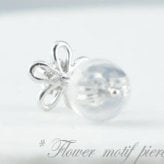ピアス 18金 レディース ブルームーン 花 ホワイトゴールドk18 フラワー カラーストーン 花ピアス 6月誕生石 スタッドピアス クリスマス