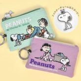 スヌーピー SNOOPY パスポーチ パスケース リール付き リールパスケース 定期入れ ICカード カードケース キーケース カラビナ付き 伸縮 キーリング 鍵入れ 小物入れ 小銭入れ ミニポーチ キーパスポーチ 女性 大人 中学生 高校生 かわいい おしゃれ キャラクター 通勤 通学