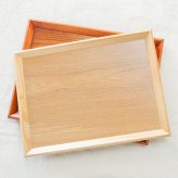 トレー トレイ お盆 おしゃれ 正月 お供え 和 ティー 木製 大型 カフェ パン 北欧 おぼん オーダー アンティーク 漆 木目 小 深型 ホテル 天然木 軽い 浅型 お茶 かわいい 漆塗り ブラウン ランチョン 2寸 尺2寸 高級
