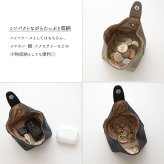 スクエア ころんポーチ 【 本革 ニュアンス 名入れ 】 コインケース マルチポーチ 小物入れ 小銭入れ