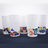 【誕生日・父の日】Qpor 凍るビアカップ 麗和 5種 凍るうつわ 九谷焼 冷却タンブラー 保冷 ビールグラス 日本の伝統柄 ギフト 結工房