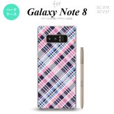 【SC01K】【スマホケース/スマホカバー】【ギャラクシー ノート8】SC01K スマホケース Galaxy Note8 SC-01K カバー ギャラクシー ノート8 チェックA ピンク青 nk-sc01k-439【メール便送料無料】