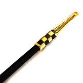 煙管 喫煙具 浅草煙管市松金色 きせる TSUGE キセル 金 天然木 ツゲ ゴールド たばこ おしゃれ かっこいい プレゼント ギフト