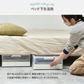 折りたたみベッド下収納ボックス　BENRY ONLS0356 2個セット 単品  リビング収納 シンプルスタイル モダン 角型 プラスチック 隙間収納幅82.5cm 奥行40.5cm 高さ18cm