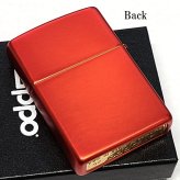 ZIPPO 車 クラシック ジッポ ライター マット加工 かっこいい レッド＆ ゴールド MUSCLE CAR アメリカン ビンテージ 彫刻 おしゃれ 艶消し 赤金 ギフト メンズ プレゼント