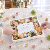 結婚証明書 ゲスト参加型 フラワーフレーム Marriage Flower　50～70名対応☆【結婚証明書】【ドライフラワー】【メッセージカード無料】 おしゃれ 人前式 