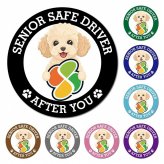 カーサイン 高齢者マーク SENIOR SAFE DRIVER シープー マグネット 強力 直径13cm 肉球 日本製 車 ステッカー