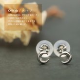 プラチナ ピアス 月 ムーン PT900 地金入りシリコンキャッチ 白金 スタッドピアス セカンドピアス シンプル 華奢 上品 シンシア 彼女 妻 女性 レディース 誕生日 プレゼント ハロウィン 【品番：RME-320050-000】