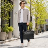 SOLATINA トートバッグ 大容量 肩掛け かばん ビジネスバッグ ビジネス 通勤 普段使い 使いやすい シンプル 牛革 メンズ ギフト プレゼント ブラック sbi-00019