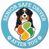 カーサイン 高齢者マーク SENIOR SAFE DRIVER バーニードゥードル マグネット 強力 直径13cm 肉球 日本製 車 ステッカー