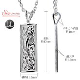 ハワイアンジュエリー シルバー ペアペンダントトップ 2個セット 刻印 無料 誕生石入れ可 スクエア プレート Lサイズ LLサイズ シルバー925 ネックレス チェーン別売 ペンダントヘッド カップル 夫婦 プレゼント ハロウィン 【品番：SP11002-SP11202P】