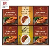 飛騨高山牧場 焼きハンバーグ こだわりカレー ギフトセット 計6点入 野菜カレーほか ハンバーグ カレー 温めるだけ 惣菜 ご飯のお供 おかず【北海道・沖縄県・離島 配送不可】