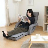 4WAY座椅子 グレー・ブラウン・ネイビー 3色展開 フロアチェア リクライニング コンパクト 一人掛け おしゃれ シンプル 新生活 家具 インテリア 不二貿易