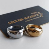 ステンレス 甲丸リング まるい ワイドリング ごつめ シンプル つやつや ゴールド シルバー 指輪 重厚感 太め 大きめ 存在感 メタル お洒落 鏡面 ラウンド プチプラ レディース 女性 金属アレルギー対応