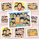 金婚式 ギフト 似顔絵 名入れ 手描き 贈り物 プレゼント 金婚式 記念日 お祝い 結婚50周年 結婚記念日 大人数 お父さん 夫婦 家族 お母さん 両親 祖父母 名入れ 下書き確認 修正無料 かわいい サプライズ 親孝行 そっくり 思い出 長寿 感謝 50周年 キレイ 還暦祝い イラスト 快気祝い 白寿祝い オーダーメイド お祝い返し バレンタインデー ホワイトデー