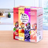 雪国アグリ 4種のフルーツこんにゃくゼリー  80個入り アップル､マンゴー､グレープ､ピーチの4つのフルーツ風味 食物繊維入り #57361 おやつに最適 お弁当のお供にも  [賞味期限 2027.03.30]