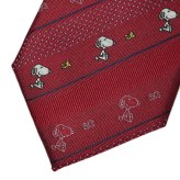 ピーナッツ／ネクタイ　(ストライプ柄) レッド プレゼント ギフト シルク100% ブランドネクタイ キャラクター ビジネス フレッシャーズ 送料無料  PN925070 赤