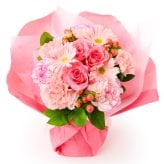 そのまま飾れるブーケ Mサイズ 花 花束 クリスマス 退職 入学 お返し ギフトお返し 誕生日プレゼント  送料無料 土日OK ブルーミー バラ 花瓶・水いらず スタンディングブーケ プチギフト まだ間に合う