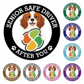 カーサイン 高齢者マーク SENIOR SAFE DRIVER コーイケルホーンディエ ステッカー シール 直径13cm 肉球 日本製 車
