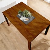 ダイニングテーブル 単品 130cm幅 木製 4人用 チーク無垢材 角型 コンパクト コーヒーテーブル 机 インテリア おしゃれ ナチュラル 天然木 北欧 カフェ 食卓 モダン 新生活