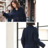 ステンカラーコート オーバーサイズ コート ビッグシルエット レディース ベルト付き ブランド Filomo カシミヤ混 ウール ロングコート Wフェイス 一枚仕立て アウター 秋冬 ギフト プレゼント 6F (02000279r)