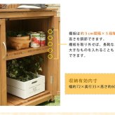 ガーデン エクステリア 天然木 パネル付き収納庫80 倉庫 屋外 室内 コンテナ ベランダ 木製 作業棚 吊り棚 新生活