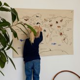 ferm LIVING ファームリビング 世界地図 ワールドテキスタイルマップ 幅100cm 北欧雑貨壁飾り インテリア 子供部屋 ワールドマップ おしゃれ リビング 知育 かわいい