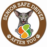カーサイン 高齢者マーク SENIOR SAFE DRIVER オリエンタルショートヘア マグネット 強力 直径13cm 肉球 日本製 車 ステッカー