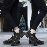 トレッキングシューズ 通販 ウォーキングシューズ ハイキングシューズ メンズスニーカー レディーススニーカー 軽量防滑 幅広設計 疲れにくい 衝撃吸収 撥水加工 通気性抜群 キャンプ用品 軽登山靴 屈曲性 耐摩耗 ネイビー