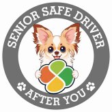 カーサイン 高齢者マーク SENIOR SAFE DRIVER パピチワ ステッカー シール 直径13cm 肉球 日本製 車