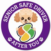 カーサイン 高齢者マーク SENIOR SAFE DRIVER チワプー マグネット 強力 直径13cm 肉球 日本製 車 ステッカー
