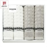 renoma フェイスタオル ギフト 4枚入 タオル 綿100％ 日用品 洗面用品 タオルセット