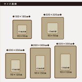 ラグ カーペット 掘りごたつ用 ホット 対応 『HクィーンFL堀』 220×330cm（くり抜き部90×150cm）