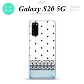 SC-51A SCG01 Galaxy S20 スマホケース ハードケース ドット レース B 白 メンズ レディース nk-s20-358