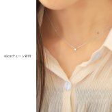 プラチナ ネックレス ダイヤモンド ネックレス 計0.08ct 一粒ダイヤ PT900 プラチナ900 白金 フクリン チェーンの長さ 40cm シンプル 華奢 上品 リュシー 彼女 妻 女性 レディース 誕生日 プレゼント ハロウィン 【品番：CG-RMP-N13196A】